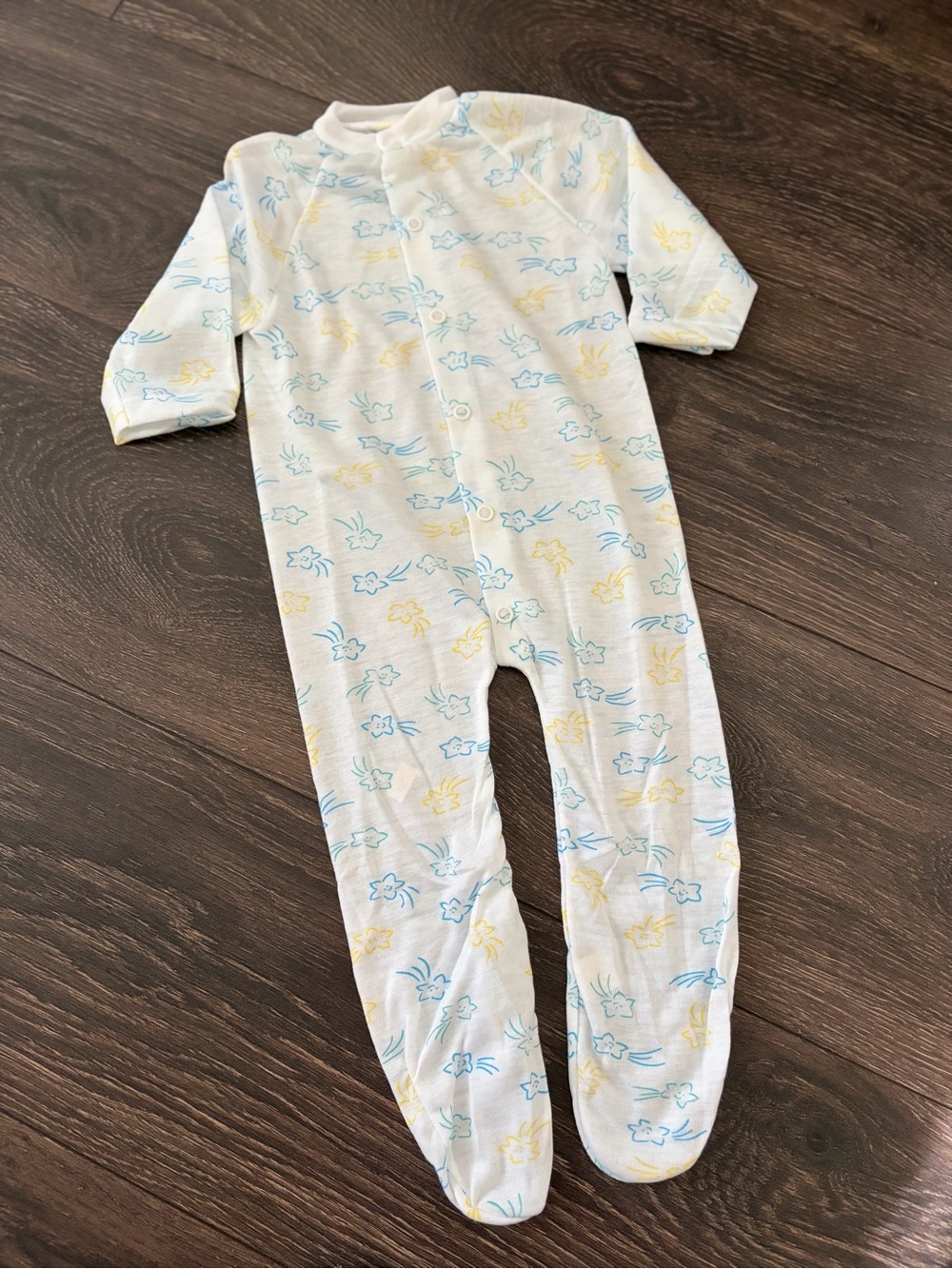 Vtg Carter's White Footed One-Piece sleeper 12-18lbs